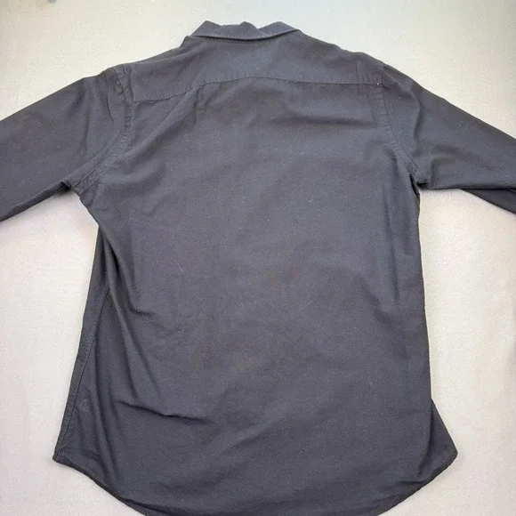 Vtg Burberry Women's L Slim Luxury Black Oxford Y2K Big EKD Logo Placket Lining - Picture 6 of 16